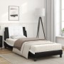 Cama con colchón cuero sintético negro y blanco 100x200 cm de vidaXL, Camas y somieres - Ref: Foro24-3208850, Precio: 252,44 ...
