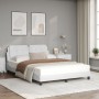 Cama con colchón cuero sintético blanco 140x200 cm de vidaXL, Camas y somieres - Ref: Foro24-3208867, Precio: 407,92 €, Descu...