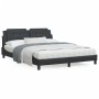 Cama con colchón cuero sintético negro 160x200 cm de vidaXL, Camas y somieres - Ref: Foro24-3208873, Precio: 414,69 €, Descue...