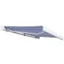Toldo de carrete motorizado azul y blanco 450x300 cm de vidaXL, Toldos - Ref: Foro24-3052662, Precio: 769,57 €, Descuento: %