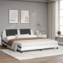 Cama con colchón cuero sintético blanco y negro 180x200 cm de vidaXL, Camas y somieres - Ref: Foro24-3208886, Precio: 427,34 ...