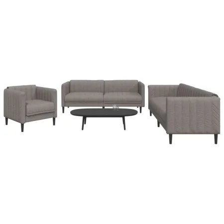 3-piece sofa set taupe gray fabric by vidaXL, Sofas - Ref: Foro24-3209234, Price: 677,68 €, Discount: %