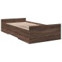 Cama con cajones madera de ingeniería marrón roble 90x190 cm de vidaXL, Camas y somieres - Ref: Foro24-3280348, Precio: 139,0...