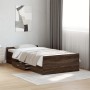 Cama con cajones madera de ingeniería marrón roble 90x190 cm de vidaXL, Camas y somieres - Ref: Foro24-3280348, Precio: 139,0...