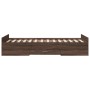 Cama con cajones madera de ingeniería marrón roble 90x190 cm de vidaXL, Camas y somieres - Ref: Foro24-3280348, Precio: 139,0...