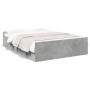 Cama con cajones madera ingeniería gris hormigón 120x200 cm de vidaXL, Camas y somieres - Ref: Foro24-3280303, Precio: 153,44...