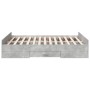 Cama con cajones madera ingeniería gris hormigón 120x200 cm de vidaXL, Camas y somieres - Ref: Foro24-3280303, Precio: 153,44...