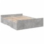 Cama con cajones madera ingeniería gris hormigón 120x200 cm de vidaXL, Camas y somieres - Ref: Foro24-3280303, Precio: 153,44...
