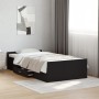 Cama con cajones madera de ingeniería negro 100x200 cm de vidaXL, Camas y somieres - Ref: Foro24-3280329, Precio: 142,10 €, D...