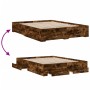 Cama con cajones madera de ingeniería roble ahumado 150x200 cm de vidaXL, Camas y somieres - Ref: Foro24-3280381, Precio: 196...