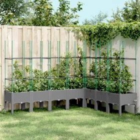 Jardinera con enrejado PP gris claro 200x160x142,5 cm de vidaXL, Maceteros y jardineras - Ref: Foro24-367972, Precio: 128,50 ...