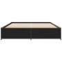 Estructura de cama madera de ingeniería y metal negro 150x200cm de vidaXL, Camas y somieres - Ref: Foro24-3279837, Precio: 13...