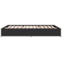 Estructura de cama madera de ingeniería y metal negro 150x200cm de vidaXL, Camas y somieres - Ref: Foro24-3279837, Precio: 13...