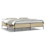 Estructura cama madera ingeniería metal roble Sonoma 200x200 cm de vidaXL, Camas y somieres - Ref: Foro24-3279778, Precio: 15...