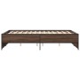 Estructura cama madera ingeniería metal marrón roble 120x190 cm de vidaXL, Camas y somieres - Ref: Foro24-3279911, Precio: 13...