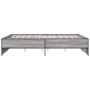 Estructura cama madera ingeniería metal gris Sonoma 160x200 cm de vidaXL, Camas y somieres - Ref: Foro24-3279880, Precio: 148...