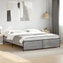 Estructura cama madera ingeniería metal gris Sonoma 180x200 cm de vidaXL, Camas y somieres - Ref: Foro24-3279875, Precio: 156...