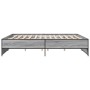 Estructura cama madera ingeniería metal gris Sonoma 180x200 cm de vidaXL, Camas y somieres - Ref: Foro24-3279875, Precio: 156...