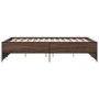 Estructura cama madera ingeniería metal marrón roble 120x200 cm de vidaXL, Camas y somieres - Ref: Foro24-3279896, Precio: 13...