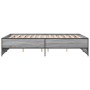 Estructura cama madera ingeniería metal gris Sonoma 135x190 cm de vidaXL, Camas y somieres - Ref: Foro24-3279905, Precio: 138...