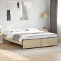 Estructura cama madera ingeniería metal roble Sonoma 200x200 cm de vidaXL, Camas y somieres - Ref: Foro24-3279868, Precio: 15...