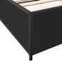 Estructura de cama madera de ingeniería y metal negro 140x200cm de vidaXL, Camas y somieres - Ref: Foro24-3279842, Precio: 13...