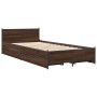 Cama con cajones madera de ingeniería marrón roble 100x200 cm de vidaXL, Camas y somieres - Ref: Foro24-3279966, Precio: 159,...