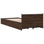 Cama con cajones madera de ingeniería marrón roble 100x200 cm de vidaXL, Camas y somieres - Ref: Foro24-3279966, Precio: 159,...