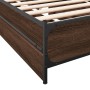 Cama con cajones madera de ingeniería marrón roble 100x200 cm de vidaXL, Camas y somieres - Ref: Foro24-3279966, Precio: 159,...