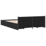 Cama con cajones madera de ingeniería negro 140x200 cm de vidaXL, Camas y somieres - Ref: Foro24-3279932, Precio: 187,88 €, D...