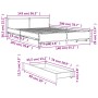 Cama con cajones madera de ingeniería negro 140x200 cm de vidaXL, Camas y somieres - Ref: Foro24-3279932, Precio: 187,88 €, D...
