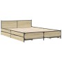 Cama con cajones madera de ingeniería roble Sonoma 120x190 cm de vidaXL, Camas y somieres - Ref: Foro24-3279953, Precio: 176,...