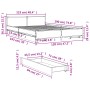 Cama con cajones madera de ingeniería roble Sonoma 120x190 cm de vidaXL, Camas y somieres - Ref: Foro24-3279953, Precio: 176,...