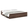 Cama con cajones madera ingeniería marrón roble 200x200 cm de vidaXL, Camas y somieres - Ref: Foro24-3280271, Precio: 176,47 ...