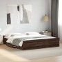 Cama con cajones madera ingeniería marrón roble 200x200 cm de vidaXL, Camas y somieres - Ref: Foro24-3280271, Precio: 176,47 ...