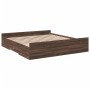 Cama con cajones madera ingeniería marrón roble 200x200 cm de vidaXL, Camas y somieres - Ref: Foro24-3280271, Precio: 176,47 ...