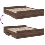 Cama con cajones madera ingeniería marrón roble 200x200 cm de vidaXL, Camas y somieres - Ref: Foro24-3280271, Precio: 176,47 ...