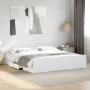 White engineered wood bed frame with drawers 200x200 cm by vidaXL, Beds and slatted bases - Ref: Foro24-3280265, Price: 166,6...
