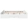 Estructura cama con cajones madera ingeniería blanca 200x200 cm de vidaXL, Camas y somieres - Ref: Foro24-3280265, Precio: 16...