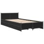 Cama con cajones madera de ingeniería negra 75x190 cm de vidaXL, Camas y somieres - Ref: Foro24-3279972, Precio: 150,03 €, De...