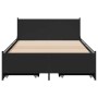 Cama con cajones madera de ingeniería negra 75x190 cm de vidaXL, Camas y somieres - Ref: Foro24-3279972, Precio: 150,03 €, De...