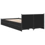 Cama con cajones madera de ingeniería negra 75x190 cm de vidaXL, Camas y somieres - Ref: Foro24-3279972, Precio: 150,03 €, De...