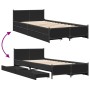 Cama con cajones madera de ingeniería negra 75x190 cm de vidaXL, Camas y somieres - Ref: Foro24-3279972, Precio: 150,03 €, De...