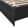 Cama con cajones madera de ingeniería negra 75x190 cm de vidaXL, Camas y somieres - Ref: Foro24-3279972, Precio: 150,03 €, De...