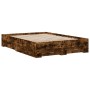 Cama con cajones madera de ingeniería roble ahumado 120x200 cm de vidaXL, Camas y somieres - Ref: Foro24-3280395, Precio: 158...