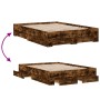 Cama con cajones madera de ingeniería roble ahumado 120x200 cm de vidaXL, Camas y somieres - Ref: Foro24-3280395, Precio: 158...