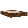 Cama con cajones madera de ingeniería roble ahumado 160x200 cm de vidaXL, Camas y somieres - Ref: Foro24-3280374, Precio: 170...