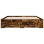 Cama con cajones madera de ingeniería roble ahumado 160x200 cm de vidaXL, Camas y somieres - Ref: Foro24-3280374, Precio: 170...
