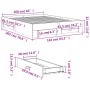 Cama con cajones madera de ingeniería roble ahumado 160x200 cm de vidaXL, Camas y somieres - Ref: Foro24-3280374, Precio: 170...
