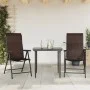 Klappbare Gartenstühle 2 Einheiten braunes synthetisches Rattan von vidaXL, Gartenstühle - Ref: Foro24-4007138, Preis: 149,35...